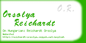 orsolya reichardt business card